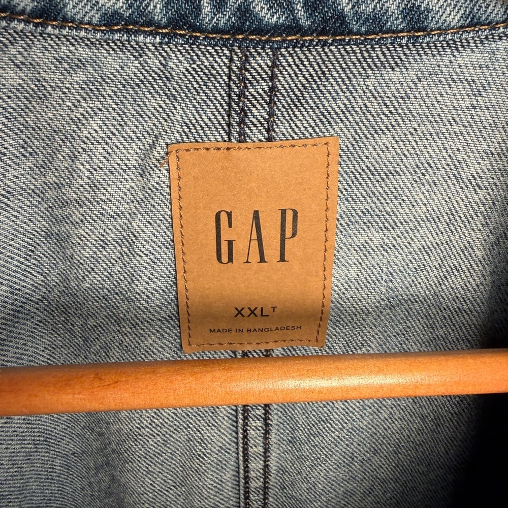GAP - Longline Denim Trench Coat - XXL TALL, Light Blue - Picture 16 of 17